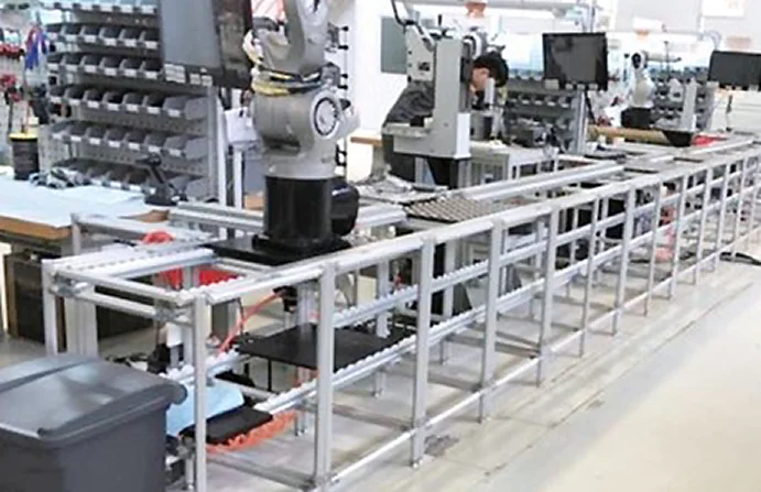 Factory floor assembly line